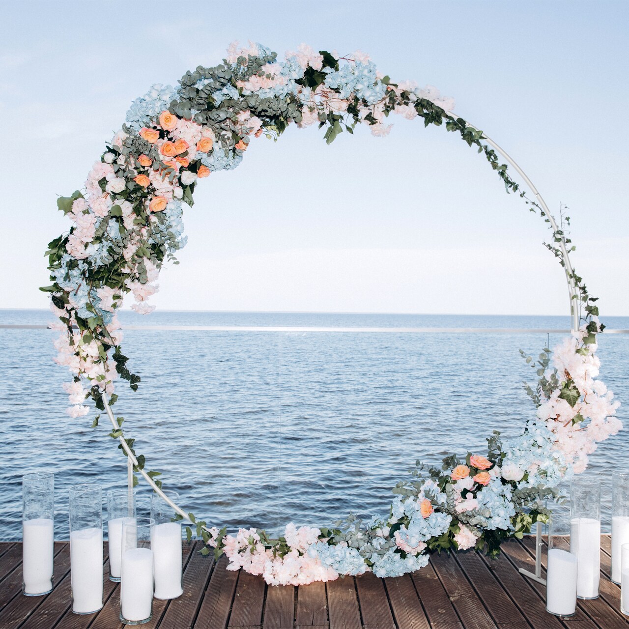 7.3ft Round Backdrop Stand for Wedding Birthday Party Baby Shower Decoration